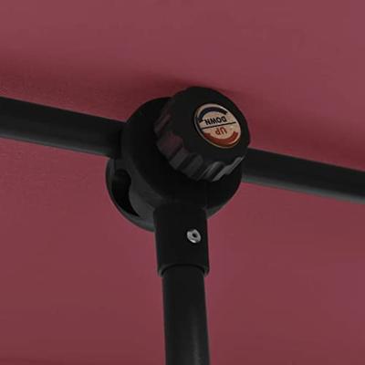 VidaXL Parasol met aluminium paal 180x110 cm bordeauxrood