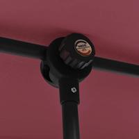 VidaXL Parasol met aluminium paal 180x110 cm bordeauxrood - thumbnail