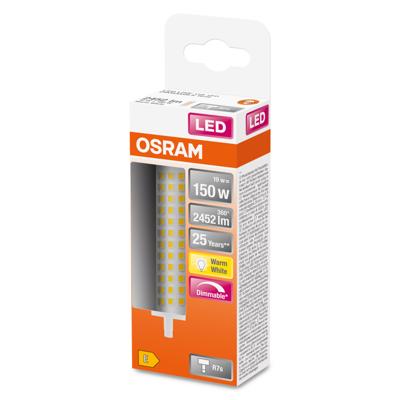 OSRAM HOMELIGHTING 4058075432574 LED-lamp Energielabel E (A - G) R7s Ballon 18.2 W = 150 W Warmwit (Ø x l) 28 mm x 118 mm 1 stuk(s)
