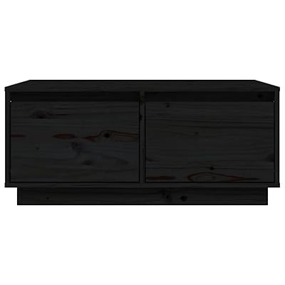 Salontafel 80x50x35 cm massief grenenhout zwart