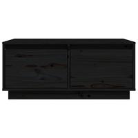 Salontafel 80x50x35 cm massief grenenhout zwart - thumbnail