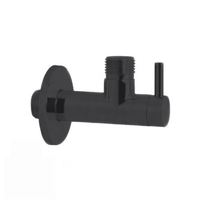 Hoekstopkraan Hotbath Cobber Rond met Filter Mat Zwart