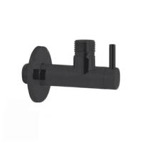 Hoekstopkraan Hotbath Cobber Rond met Filter Mat Zwart - thumbnail