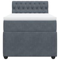 Boxspring met matras fluweel donkergrijs 90x200 cm - thumbnail