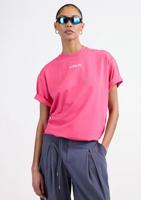 Basic Worn-out Oversized T-shirt | Pink - thumbnail