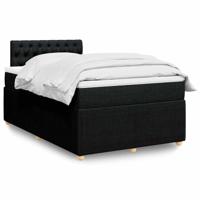 Boxspring met matras stof zwart 120x190 cm - thumbnail