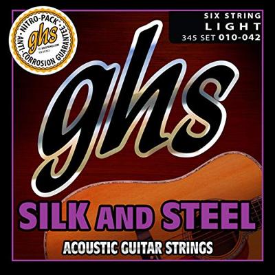 GHS 345 Silk And Steel light snarenset voor western gitaar