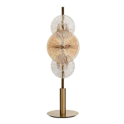 Searchlight Gouden tafellampWagon Wheel 66cm hoog - EU88211-6BZ