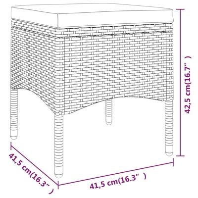 5-delige Loungeset poly rattan bruin - thumbnail