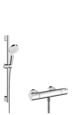 Hansgrohe Crometta douchecombinatie Vario/Ecostat wit/chroom