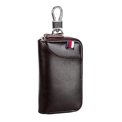 9102 multifunctionele taille opknoping lederen rits portemonnee sleutels houder tas (koffie)