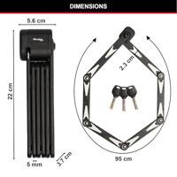 Opvouwbaar fietsslot - MASTER LOCK - 8333EURDPRO - Gehard staal, 3 sleutels, gecertificeerd, ondersteuning inbegrepen - thumbnail