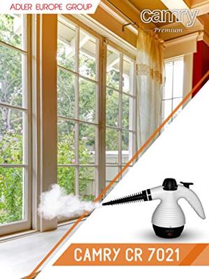 Camry Premium CR 7021 Draagbare stoomreiniger 0,35 l 1500 W Zwart, Wit