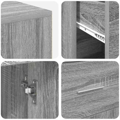 Hoekbureau 2 pcs Grijs sonoma 102 x 50 x 75 cm Bewerkt hout