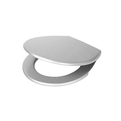 Toiletzitting Plieger Economy Met Deksel Thermoplast Met RVS Bevestigingsset Wit