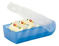 HAN CROCO 997-643 Kaartenbak Blauw, Doorschijnend Aantal kaarten (max.): 900 kaarten DIN A7 liggend Incl. 100 gelinieerd - thumbnail