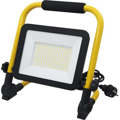 LED Bouwlamp met Stekker + Statief - Brinton - 50 Watt 4700 Lumen - Aanpasbare Lichtkleur 3000K-4000K-6500K - Waterdicht IP65 - Kantelbaar
