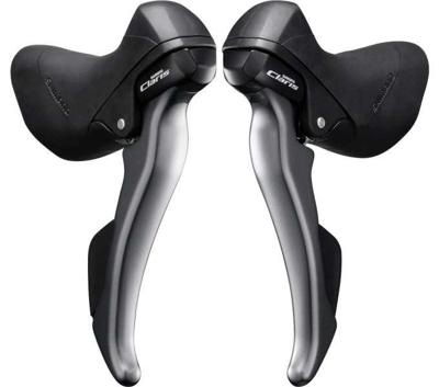 SHIMANO Versteller-/remhendelset 2 x 8 speed claris st-r2000 - grijs/zwart SHIMANO Versteller-/remhendelset 2 x 8 speed claris st-r2000 - grijs/zwart
