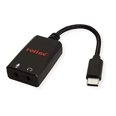 ROLINE Adapter USB Type C - 2x 3.5mm audio, Male/Female, 0,13 m ROLINE Adapter USB Type C - 2x 3.5mm audio, Male/Female, 0,13 m