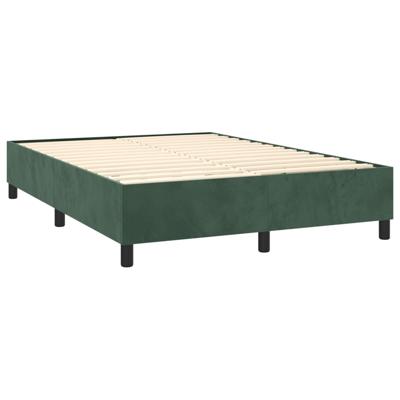 Boxspring met matras fluweel donkergroen 160x200 cm - thumbnail