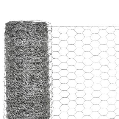 VidaXL Kippengaas 25x1,5 m gegalvaniseerd staal zilverkleurig VidaXL Kippengaas 25x1,5 m gegalvaniseerd staal zilverkleurig