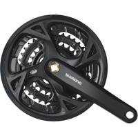 Crankstel 3 x 9 speed Shimano Altus FC-M371 met 175mm crankarm 48-36-26T - zwart - thumbnail