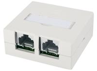 Telegärtner 100022997 Netwerkdoos Opbouw (op muur) CAT 6 Zuiver wit - thumbnail