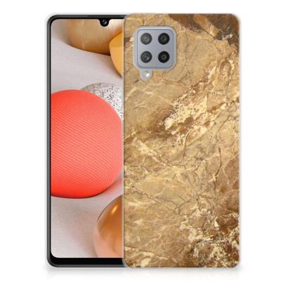 Samsung Galaxy A42 | TPU | Siliconen hoesje | Marmer Creme