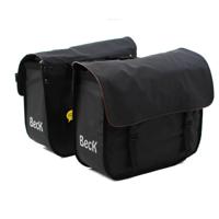 Dubbele Fietstas Organic Bruine bies - thumbnail