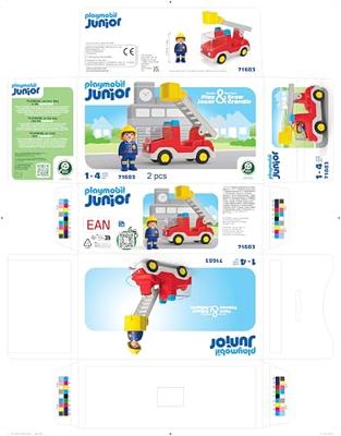 Playmobil 71683 Junior Brandweerwagen met Ladder