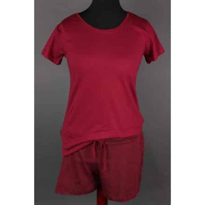 Vrouwen Pyjama Donkerrood (Extra Large ) Vrouwen Pyjama Donkerrood (Extra Large )