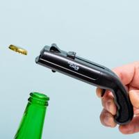 Overige Merken Bottle cap gun zwart - thumbnail