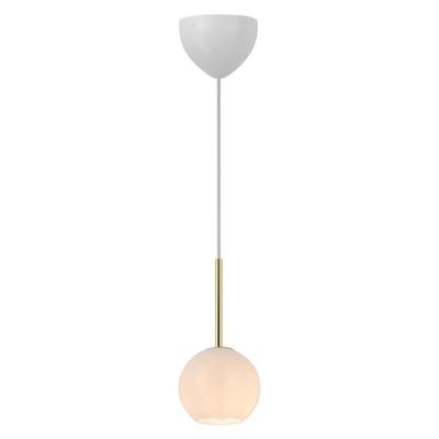Hanglamp messing & opaalglas E14 fitting &apos;Nordlux Franca 13 cm