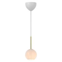Hanglamp messing & opaalglas E14 fitting &apos;Nordlux Franca 13 cm - thumbnail