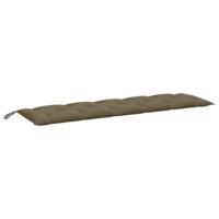 VidaXL Tuinbankkussens 2 st 180x50x7 cm stof gemêleerd taupe - thumbnail