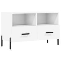 Tv-meubel 80x36x50 cm bewerkt hout wit - thumbnail