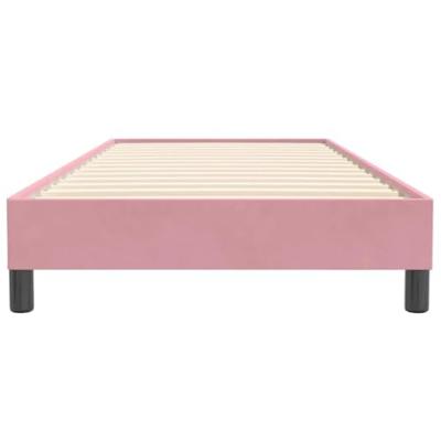 Boxspring zonder matras fluweel roze 90x220 cm
