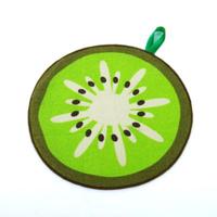 Soft Plush Kitchen Fabric Microfiber Hanging Washcloth Quick-Dry Hand Towel(Kiwi) - thumbnail