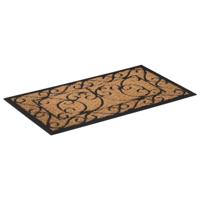 Deurmat rechthoekig 45x75 cm rubber en kokosvezel - thumbnail