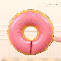4 PC'S donut Candy Ice Cream gevormde folie ballonnen gelukkige verjaardagsdecoratie grote opblaasbare helium (roze Dount) - thumbnail