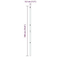 VidaXL Afrasteringspaal 13 pcs zilver staal - thumbnail