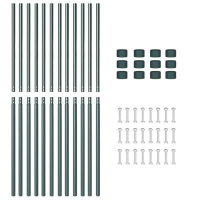 VidaXL Afrasteringspaal 12 pcs groen poedergecoat staal