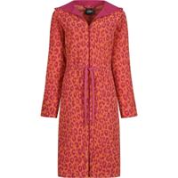 Cawö Cawö Home Dames Badjas met Capuchon en Ritssluiting 851 pink XS - thumbnail