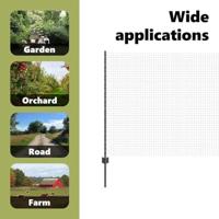 VidaXL Hek met paal grijs 1,2 x 25 m staal en pvc - thumbnail