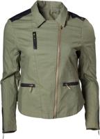 Zelda - Female Biker Jacket with Triforce Logo - thumbnail