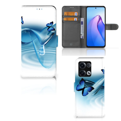 OPPO Reno8 Pro | Telefoonhoesje | Met pasjeshouder | Vlinders
