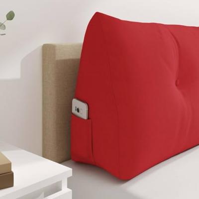 VidaXL Rugkussen rood 140 x 24 x 50 cm stof
