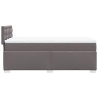 Boxspring met matras kunstleer grijs 120x190 cm - thumbnail