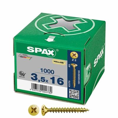 Schroefdoos SPAX Yellox Z2 Platte kop 3,5 x 16 mm 1000 Unidades