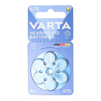 Batterij voor hoortoestel Varta Hearing Aid 675 PR44 6 Stuks